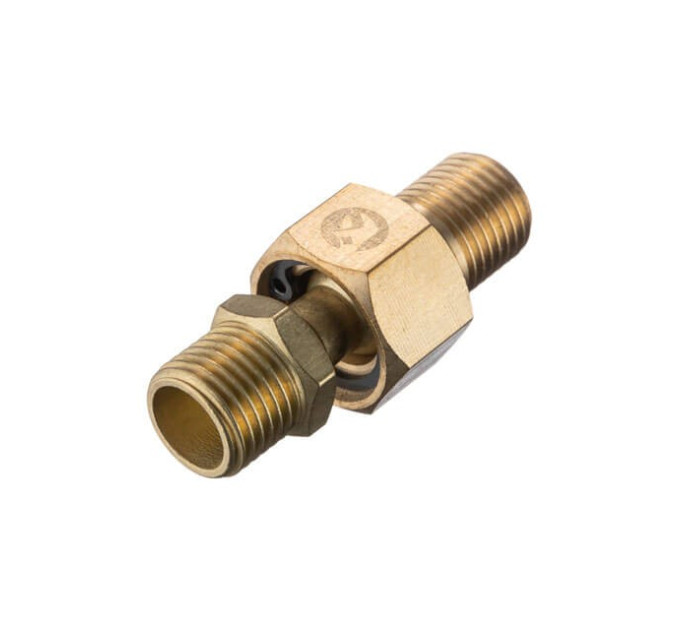 Шарнір поворотний, зовнішня різьба 1/4 "- 1/4", латунь, STORM INTERTOOL PT-2208