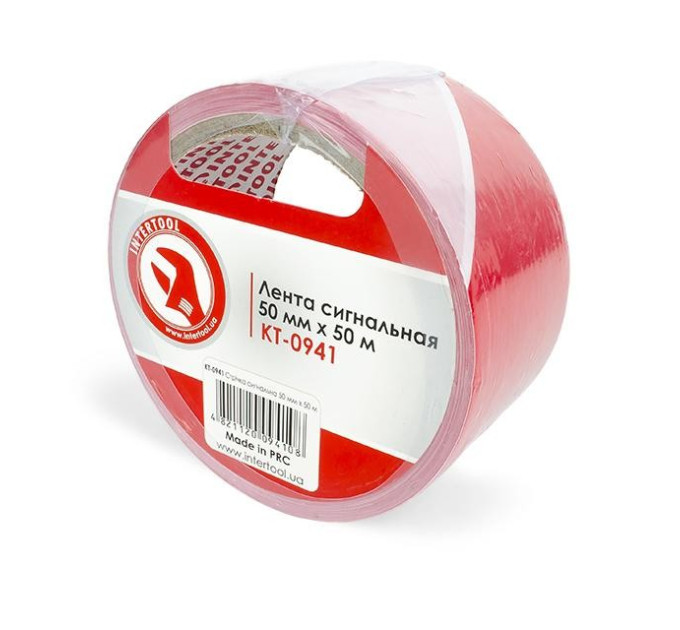 Лента сигнальная 50 м, 50 мм INTERTOOL KT-0941