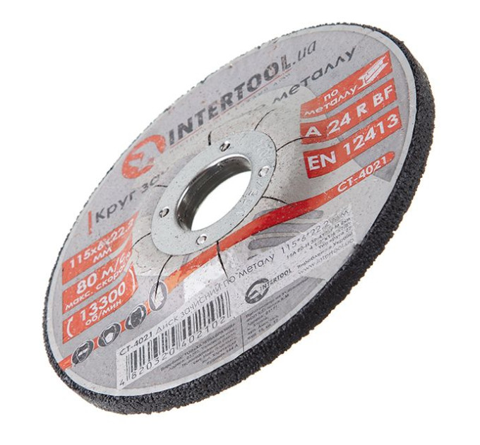 Диск зачистный по металлу 115*6*22.2 мм INTERTOOL CT-4021
