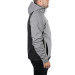 Куртка SOFTSHELL, світла сіро-чорна, з капюшоном, тришарова, тканина стрейч 300GSM 100D, з водо- і вітрозахистом, XXL INTERTOOL SP-3125