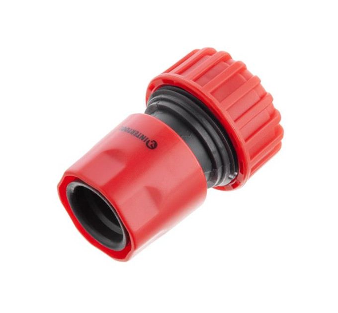 Конектор 1/2" з аквастопом для шланга 3/4" INTERTOOL GE-1020