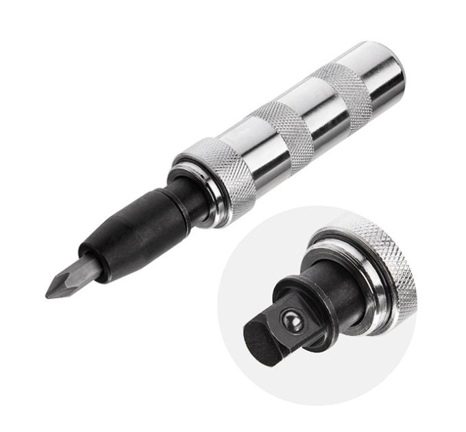 Отвертка ударная с комплектом насадок 6 ед. INTERTOOL HT-0430