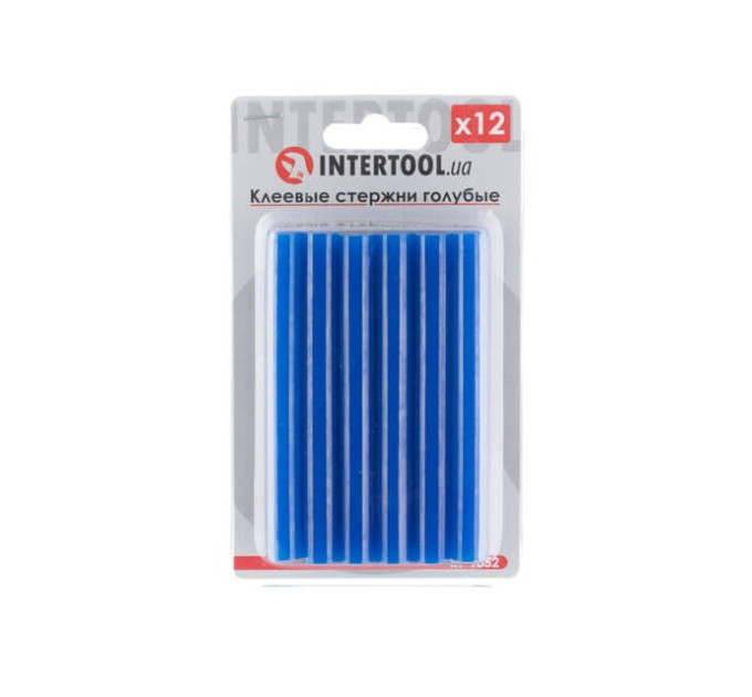 Комплект стрижнів клейових блакитних 11,2*100 мм, 12 од. INTERTOOL RT-1052