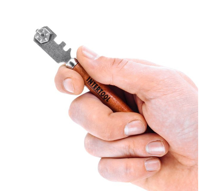 Стеклорез с 6-ю роликами INTERTOOL HT-0521