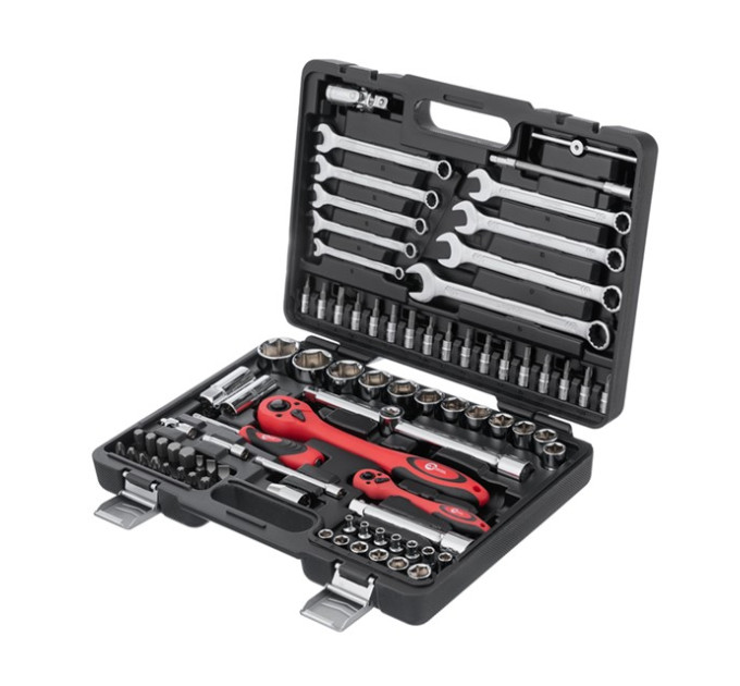 Профессиональный набор инструментов 1/2", 1/4", 82 ед., Cr-V INTERTOOL ET-6082