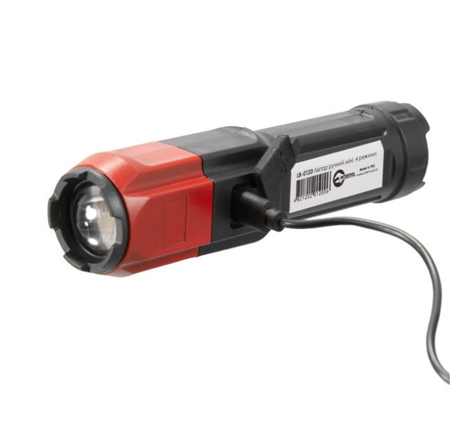 Фонарь ручной мини, 4 режима INTERTOOL LB-0120