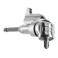 Угловой адаптер для отверточных насадок 1/4", CrV INTERTOOL VT-0106