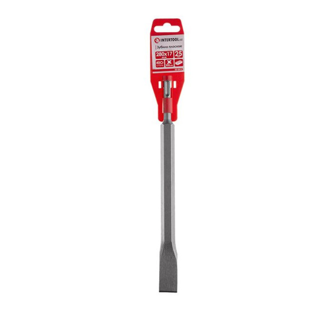 Зубило пласке SDS-PLUS 17*280*25 мм INTERTOOL SD-0412