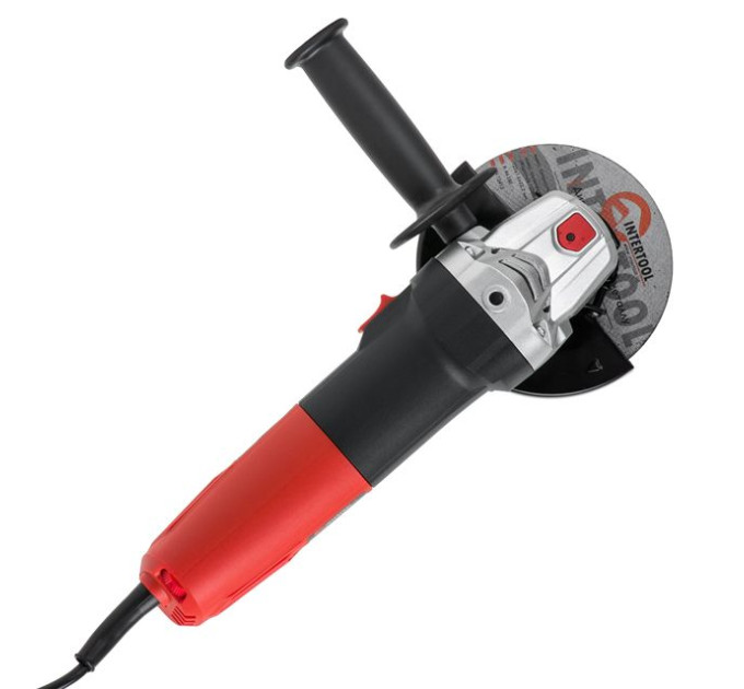 Шлифмашина угловая 1100 Вт, 125 мм, регулировка оборотов 3000-12000 об/мин INTERTOOL WT-0223