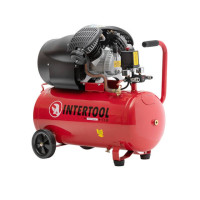 Компрессор 50 л, 2,23 кВт, 220 В, 10 атм, 354 л/мин, 2 цилиндра INTERTOOL PT-0004