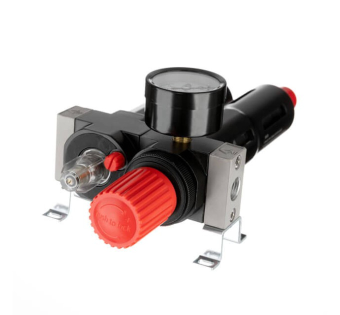 Блок подготовки воздуха 1/4", 5 мкм, 850 л/мин, металл, профессиональный INTERTOOL PT-1435