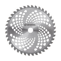Нож для мотокосы 255*25.4 мм, 40 зубьев, с твердосплавными напайками INTERTOOL DT-2239