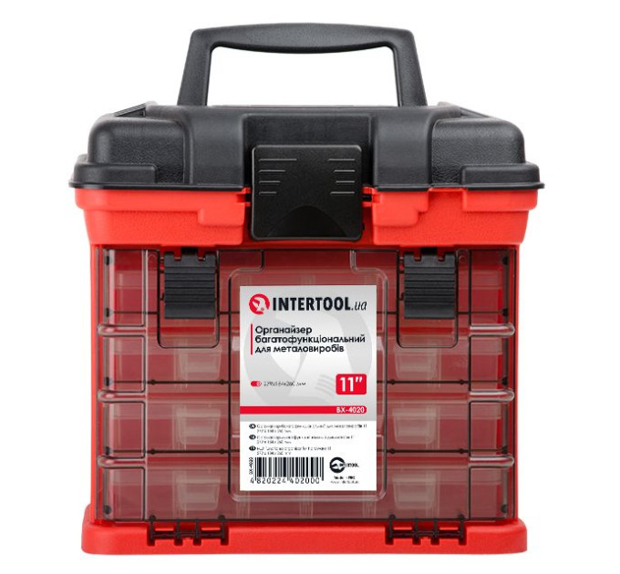 Органайзер багатофункціональний для метвиробів 11" 279*184*260 мм INTERTOOL BX-4020
