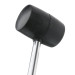 Киянка гумова 900 г, чорна гума, металева ручка INTERTOOL HT-0233