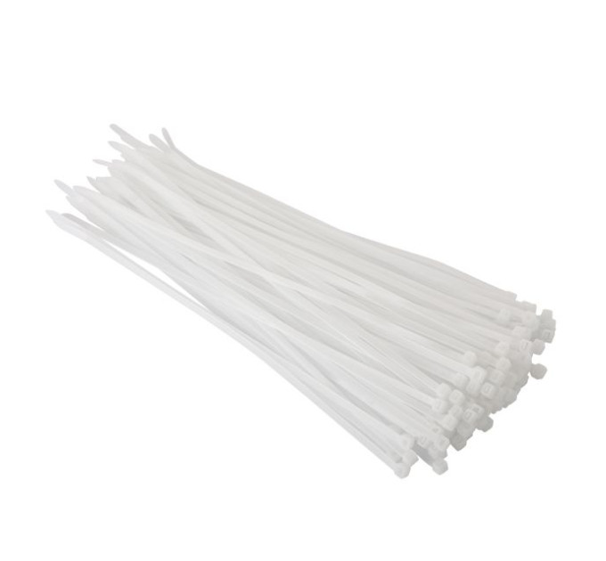 Хомут пластиковый 4,8*300 мм, белый, 100 ед. INTERTOOL TC-4830