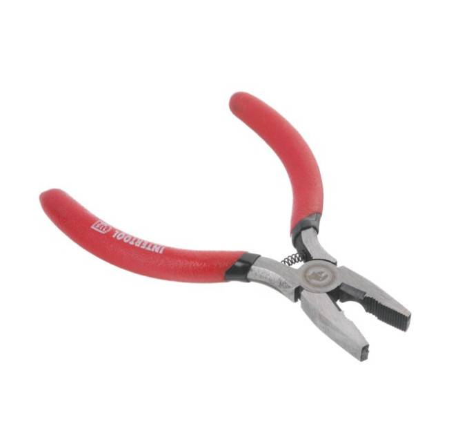 Плоскогубцы 115 мм, прецизионные, двухслойные ручки INTERTOOL HT-0110
