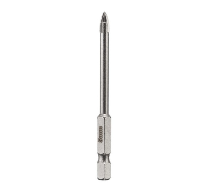 Свердло по склу та кераміці 5 мм, HEX 1/4" (6.35 мм) INTERTOOL SD-0285