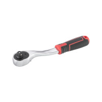 Рукоятка с храповым механизмом STORM 3/8", 72 зуба, Cr-V INTERTOOL ET-8002