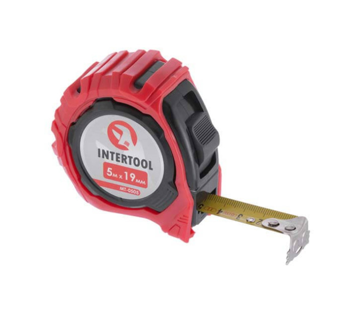 Рулетка с фиксатором 5 м "Магнит" INTERTOOL MT-0505