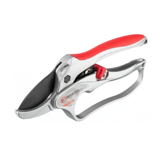 Секатор з храповим механізмом, 180 мм INTERTOOL FT-1006