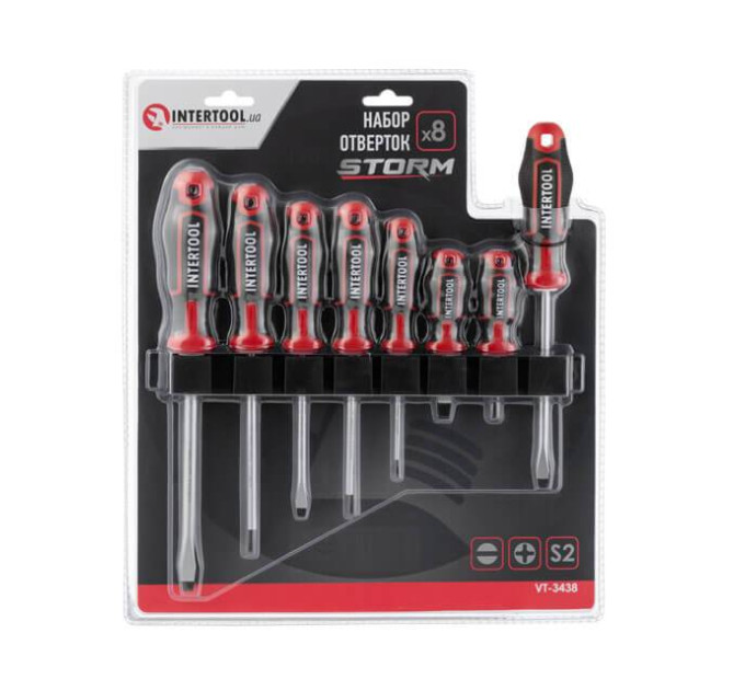 Набор отверток 8 ед., STORM INTERTOOL VT-3438