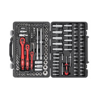 Профессиональный набор инструментов 1/4", 3/8", 1/2", 151 ед., Cr-V INTERTOOL ET-7151