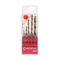 Набор сверл по металлу HSS, 1.5-5.0 мм, 5 ед. INTERTOOL SD-0005