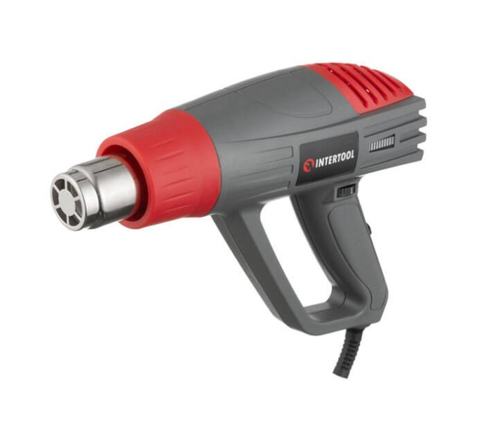 Фен технический, 2000 Вт, 60-600°С, 300-500 л/мин, 3 режима INTERTOOL DT-2420