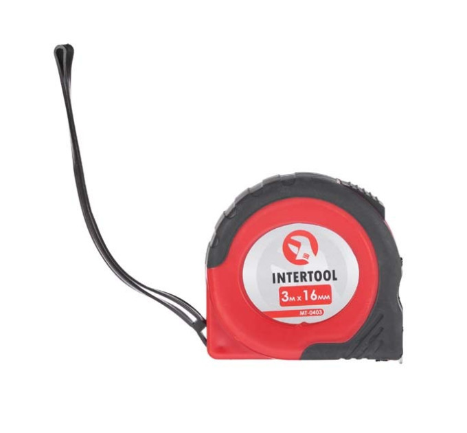 Рулетка з фіксатором 3 м * 16 мм INTERTOOL MT-0403