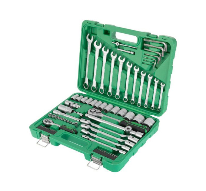набор инструментов 1/2", 1/4", 77 ед. INTERTOOL ET-6077SP