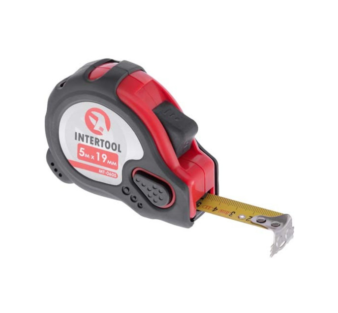 Рулетка з фіксатором 5 м "Супер Магніт" INTERTOOL MT-0605
