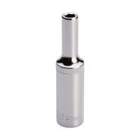 Головка шестигранная удлиненная STORM 1/4", 4 мм, Cr-V INTERTOOL ET-0452
