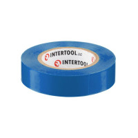 Стрічка ізоляційна 15 м, 17*0.15 мм, синя INTERTOOL IT-0015