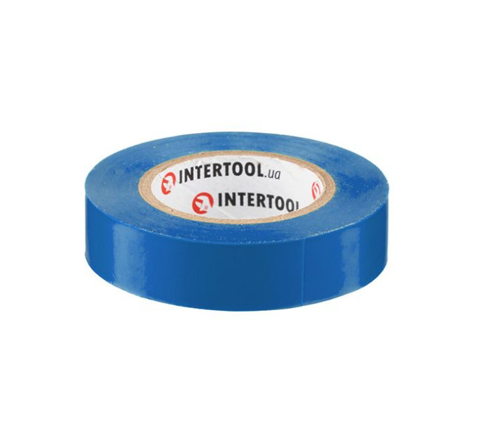 Стрічка ізоляційна 15 м, 17*0.15 мм, синя INTERTOOL IT-0015