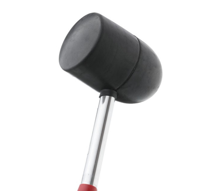 Киянка гумова 1250 г, чорна гума, металева ручка INTERTOOL HT-0228