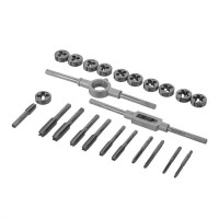 набор плашек M5-M12, метчиков M5-M12, 24 ед. INTERTOOL SD-8026