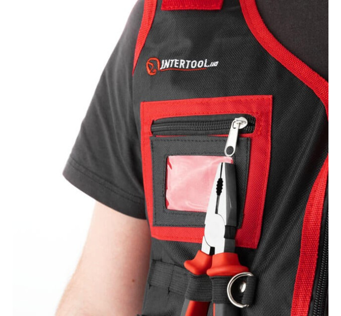 Жилет слесарно-строительный, 7 карманов, полиэстер INTERTOOL SP-1001