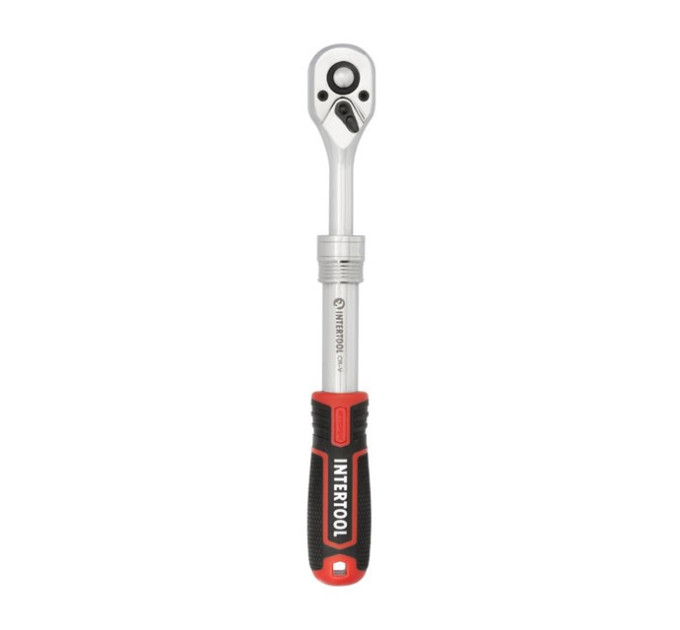 Рукоятка с храповым механизмом телескопическая STORM, 72 зуба 3/8", Cr-V INTERTOOL ET-8005