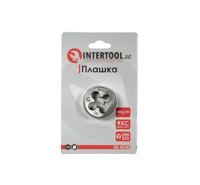 Плашка M10x1,25 мм INTERTOOL SD-8230