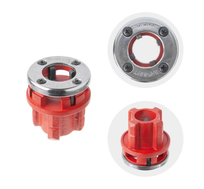 Набор плашек для нарезки резьбы 1/2"; 3/4"; 1"; 1 1/4", 4 ед. INTERTOOL SD-8004