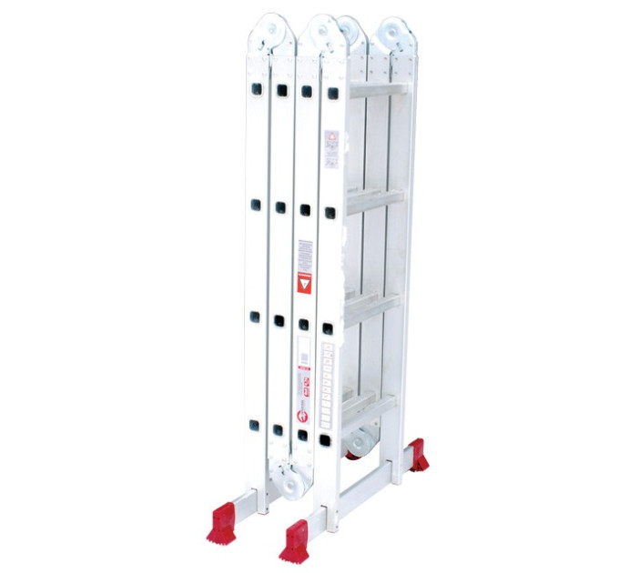 Лестница алюминиевая трансформер 4*4 сход., 4,7м INTERTOOL LT-0029