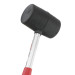 Киянка гумова 340 г, чорна гума, металева ручка INTERTOOL HT-0229