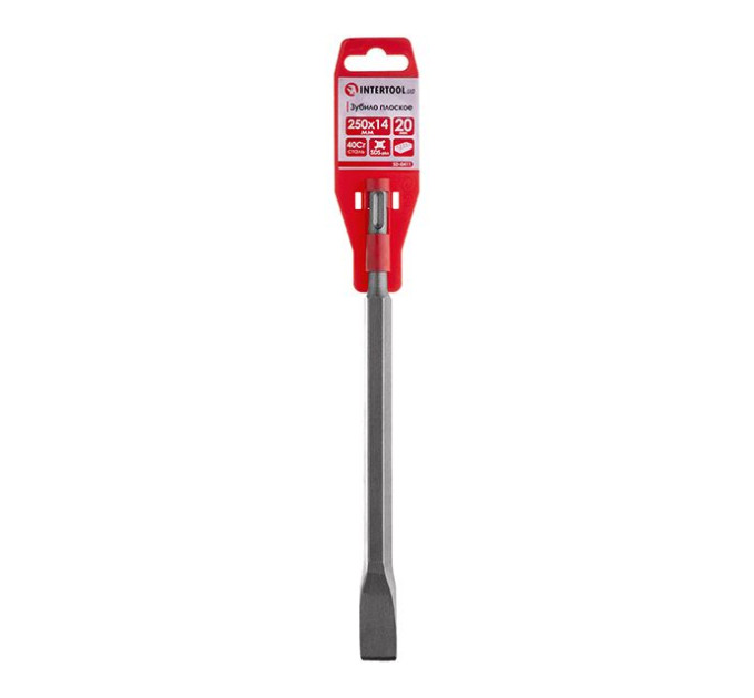 Зубило пласке SDS-PLUS 14*250*20 мм INTERTOOL SD-0411