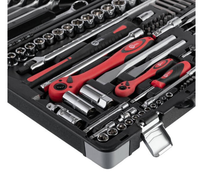 Профессиональный набор инструментов 1/4", 1/2", 145 ед., Cr-V INTERTOOL ET-7145