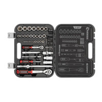 Набор инструментов 73 ед., STORM, 1/2", 1/4", Cr-V INTERTOOL ET-8073
