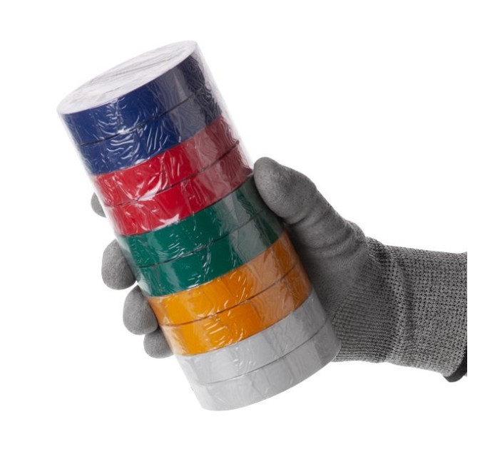 Лента изоляционная 25 м, 17*0,15 мм, цветная (уп. 10 ед.) INTERTOOL IT-0029