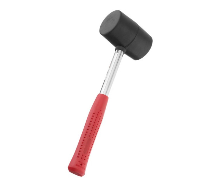 Киянка гумова 450 г, чорна гума, металева ручка INTERTOOL HT-0231