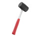 Киянка гумова 450 г, чорна гума, металева ручка INTERTOOL HT-0231