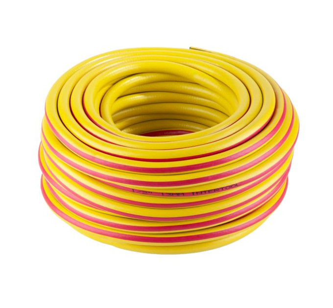Шланг садовый 3 слойный, зеленый, 1/2", 30 м, армированный, PVC INTERTOOL GE-4025