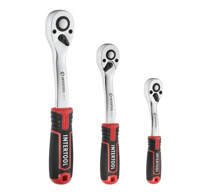 Набор инструментов 171 ед., STORM, 1/2", 3/8", 1/4", Cr-V INTERTOOL ET-8171